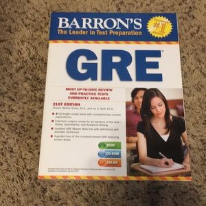 GRE study guide with disk included.